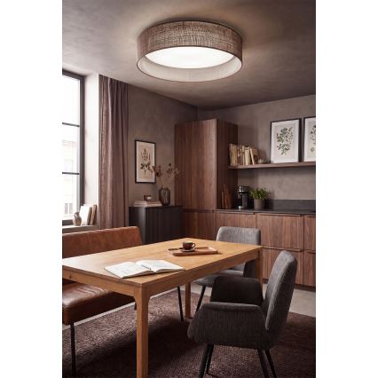 Brilagi - LED-dæmpbar loftlampe VELVET SMART VARI LED/36W/230V 3000-6500K Ø 55 cm brun inkl. fjernbetjening