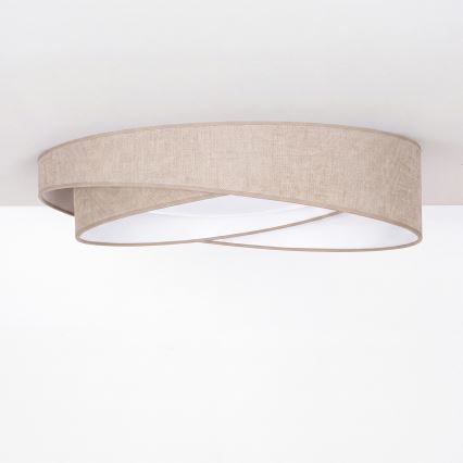 BRILAGI - LED dæmpbar loftlampe VELVET TWIST LED/36W/230V 3000-6000K Ø 65 cm Wi-Fi Tuya Beacon beige + fjernbetjening