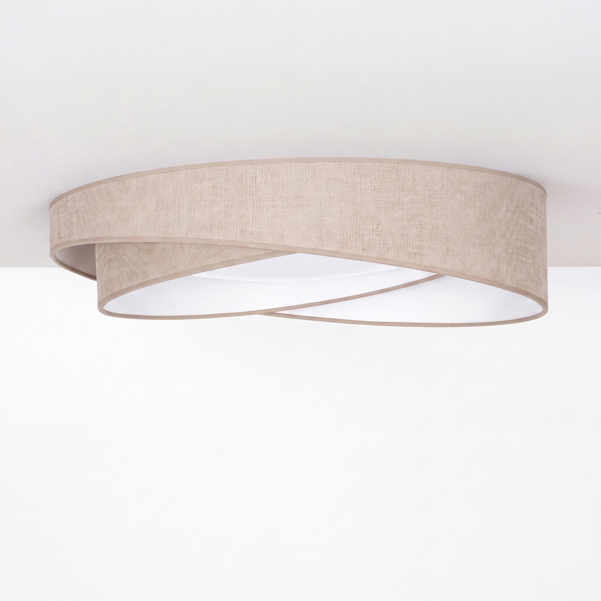 BRILAGI - LED dæmpbar loftlampe VELVET TWIST LED/36W/230V 3000-6000K Ø 65 cm Wi-Fi Tuya Beacon beige + fjernbetjening