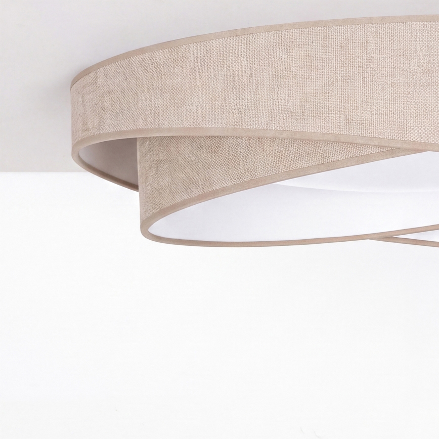 BRILAGI - LED dæmpbar loftlampe VELVET TWIST LED/36W/230V 3000-6000K Ø 65 cm Wi-Fi Tuya Beacon beige + fjernbetjening