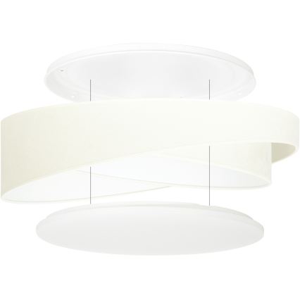 BRILAGI - LED dæmpbar loftlampe VELVET TWIST LED/36W/230V 3000-6000K Ø 65 cm Wi-Fi Tuya Beacon beige + fjernbetjening