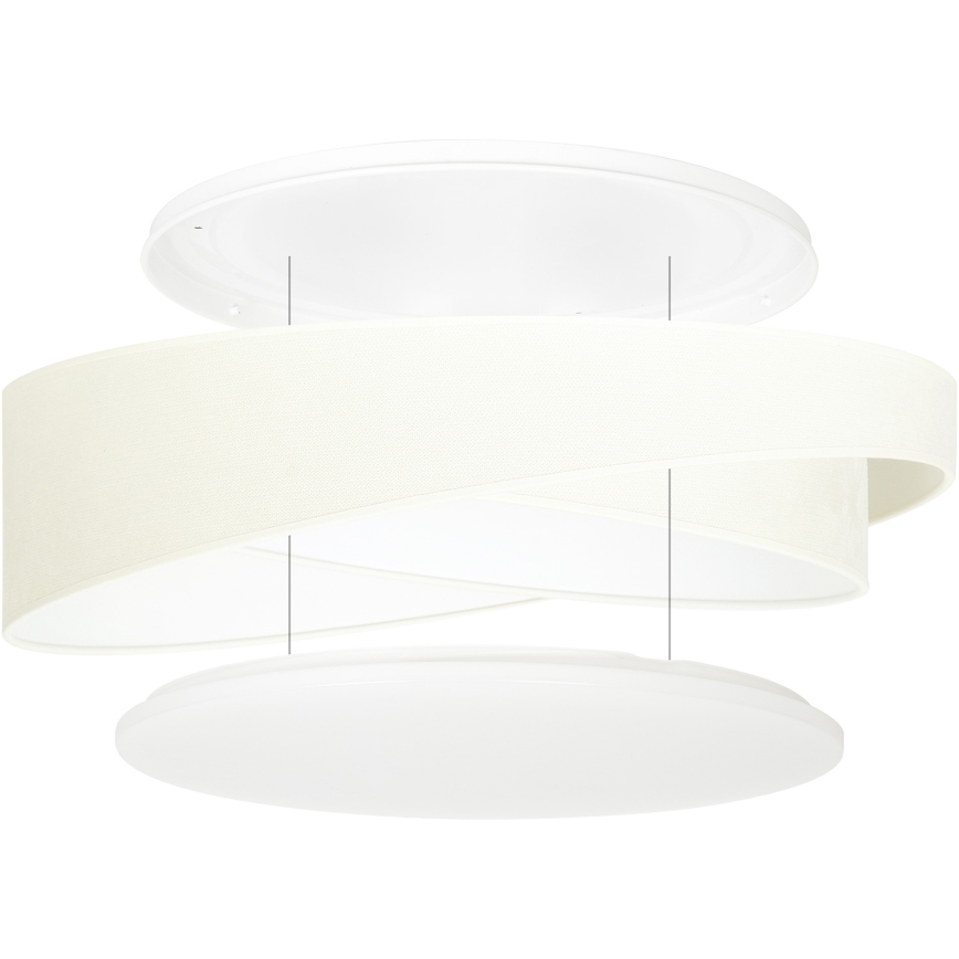 BRILAGI - LED dæmpbar loftlampe VELVET TWIST LED/36W/230V 3000-6000K Ø 65 cm Wi-Fi Tuya Beacon beige + fjernbetjening