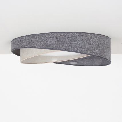 BRILAGI - LED dæmpbar loftlampe VELVET TWIST LED/36W/230V 3000-6000K Ø 65 cm Wi-Fi Tuya Beacon grå/creme + fjernbetjening