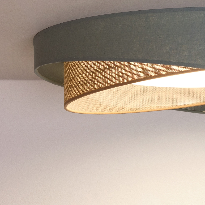 BRILAGI - LED Dæmpbar loftlampe VELVET TWIST LED/36W/230V 3000-6000K Ø 65 cm Wi-Fi Tuya Beacon grøn/beige + fjernbetjening
