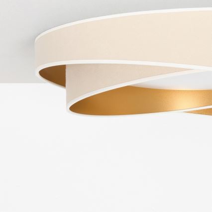 BRILAGI - LED dæmpbar loftlampe VELVET TWIST LED/36W/230V 3000-6000K Ø 65 cm Wi-Fi Tuya Beacon hvid/guld + fjernbetjening