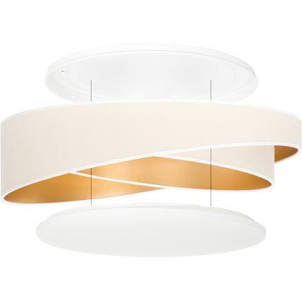 BRILAGI - LED dæmpbar loftlampe VELVET TWIST LED/36W/230V 3000-6000K Ø 65 cm Wi-Fi Tuya Beacon hvid/guld + fjernbetjening