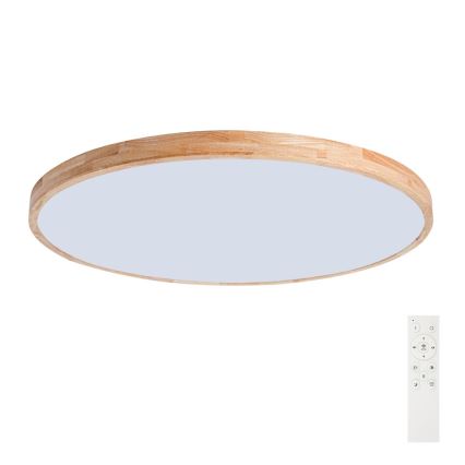 Brilagi - LED-dæmpbar loftlampe WOODLINE LED/128W/230V 3000-6000K eg Ø 100 cm + fjernbetjening