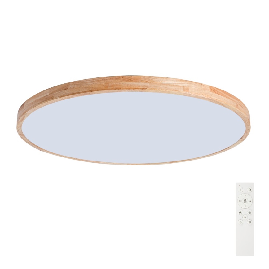 Brilagi - LED-dæmpbar loftlampe WOODLINE LED/128W/230V 3000-6000K eg Ø 100 cm + fjernbetjening