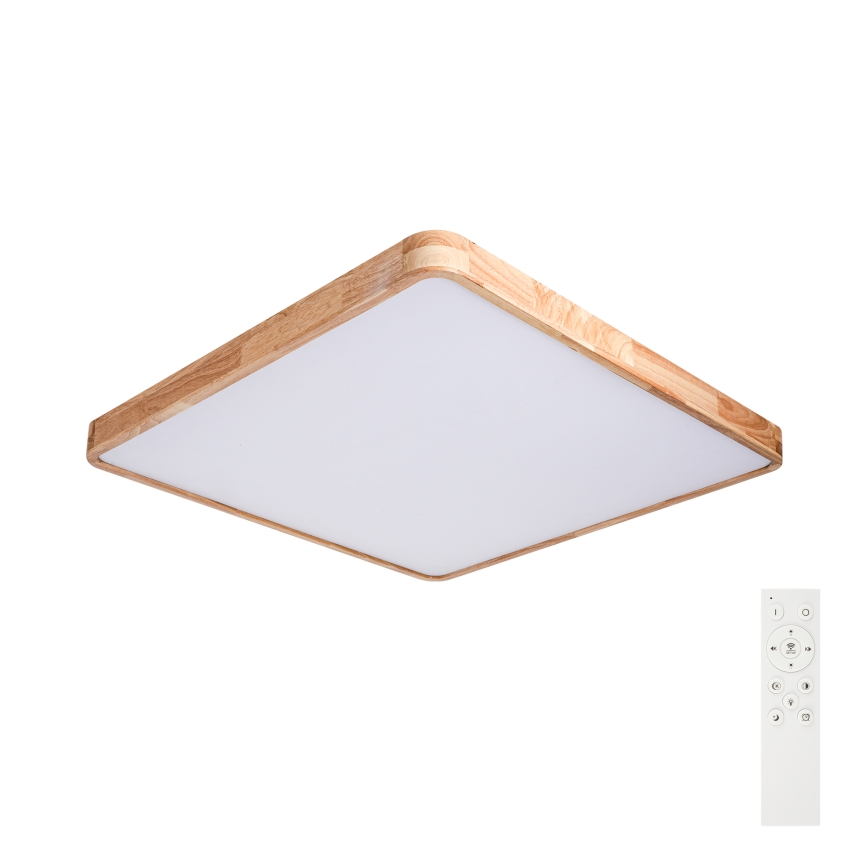 Brilagi - Dæmpbar LED-loftlampe WOODLINE SQUARE LED/100W/230V 3000-6000K eg 80x80 cm + fjernbetjening