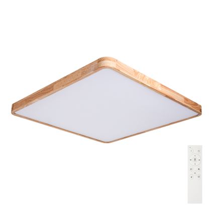 Brilagi - Dæmpbar LED-loftlampe WOODLINE SQUARE LED/180W/230V 3000–6000K eg 100 x 100 cm + fjernbetjening