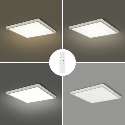 Brilagi - LED Dæmpbar badeværelsesloftlampe FRAME SMART LED/50W/230V 60x60 cm 3000-6000K IP44 sølv + fjernbetjening