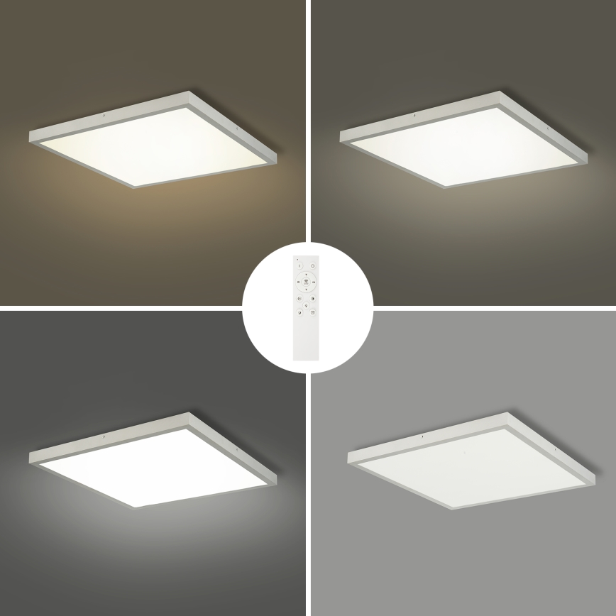 Brilagi - LED Dæmpbar badeværelsesloftlampe FRAME SMART LED/50W/230V 60x60 cm 3000-6000K IP44 sølv + fjernbetjening