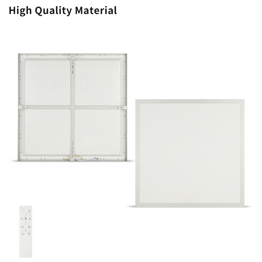 Brilagi - LED Dæmpbar badeværelsesloftlampe FRAME SMART LED/50W/230V 60x60 cm 3000-6000K IP44 sølv + fjernbetjening