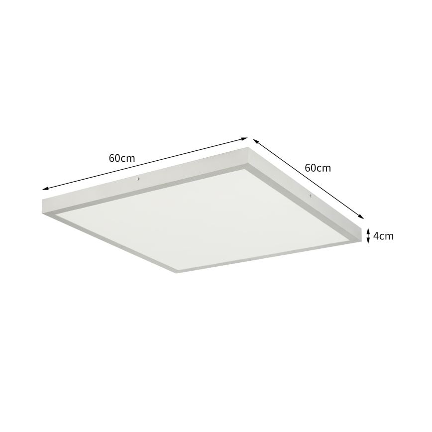 Brilagi - LED Dæmpbar badeværelsesloftlampe FRAME SMART LED/50W/230V 60x60 cm 3000-6000K IP44 sølv + fjernbetjening