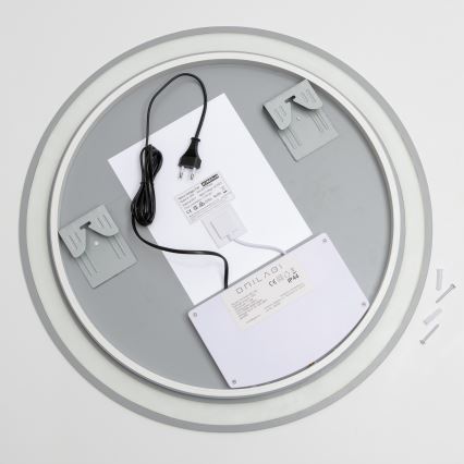 Brilagi - LED opvarmet badeværelsesspejl AVA ECO LED/11,5W/230V Ø 60 cm IP44 CRI 90 dæmpbar + CCT