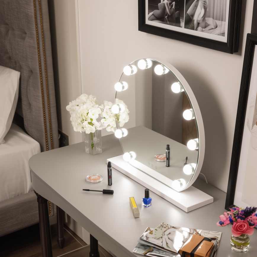 Brilagi - LED Dæmpbart make-up spejl HOLLYWOOD LED/12W/230V 3000/4000/6500K