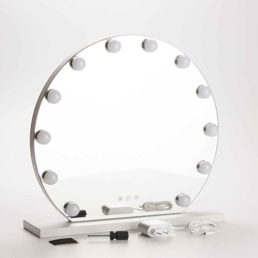 Brilagi - LED Dæmpbart make-up spejl HOLLYWOOD LED/12W/230V 3000/4000/6500K