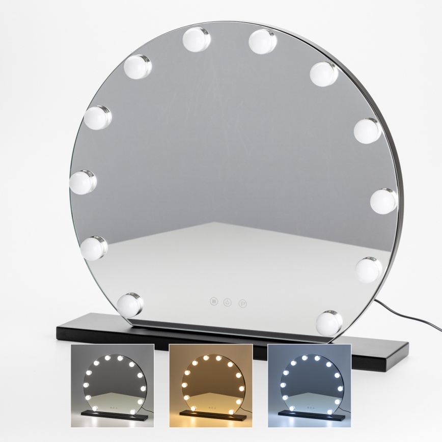 Brilagi - LED Dæmpbart make-up spejl HOLLYWOOD LED/12W/230V 3000/4000/6500K