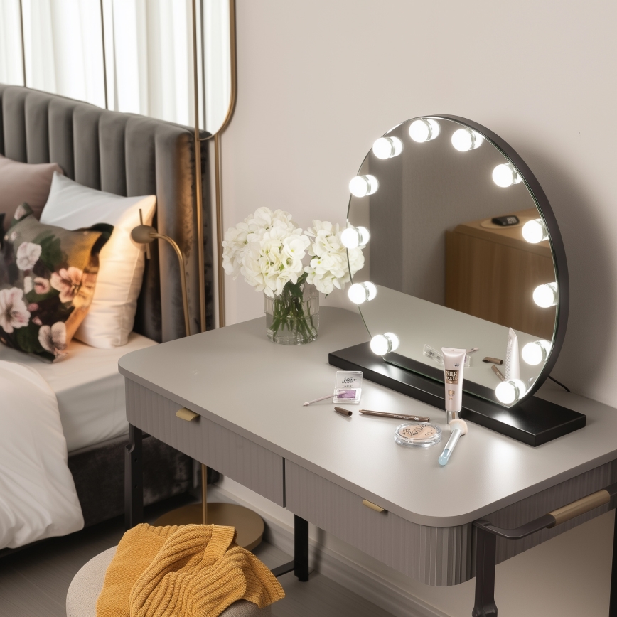Brilagi - LED Dæmpbart make-up spejl HOLLYWOOD LED/12W/230V 3000/4000/6500K