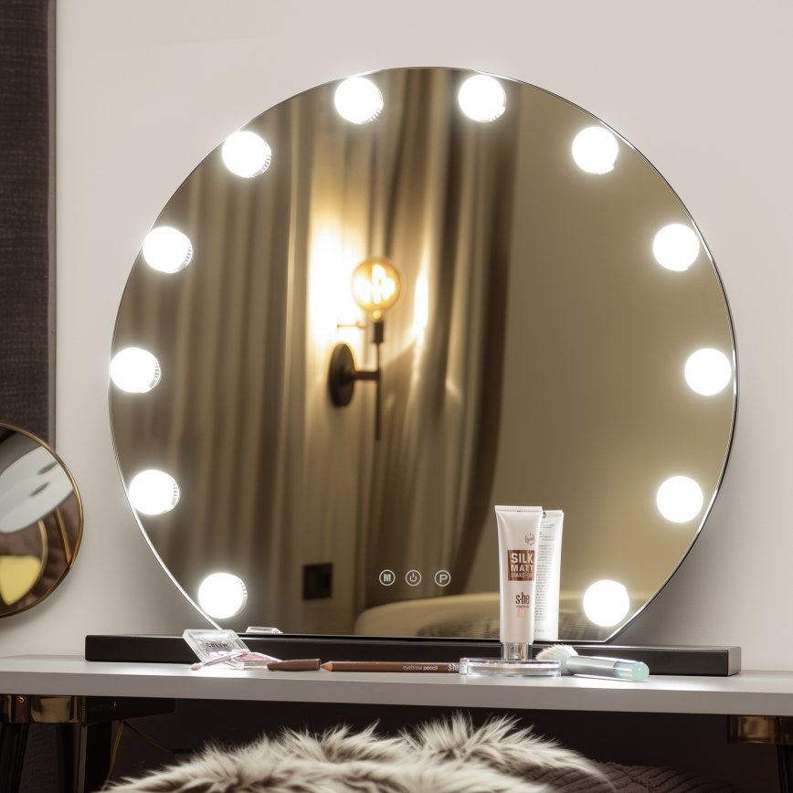 Brilagi - LED Dæmpbart make-up spejl HOLLYWOOD LED/12W/230V 3000/4000/6500K
