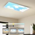 Brilagi - LED-dæmpbart loftarmatur SLIMFRAME SKY LED/80W/230V 120x60 cm 3000-6000K sølv/blå + fjernbetjening