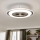 Brilagi - LED dæmpbart loftlys med ventilator RONDA LED/48W/230V 3000-6000K sort + fjernbetjening