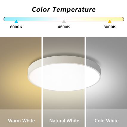 Brilagi - LED Dæmpbart loftlys POOL LED/60W/230V 3000-6000K Ø 60 cm hvid + fjernbetjening
