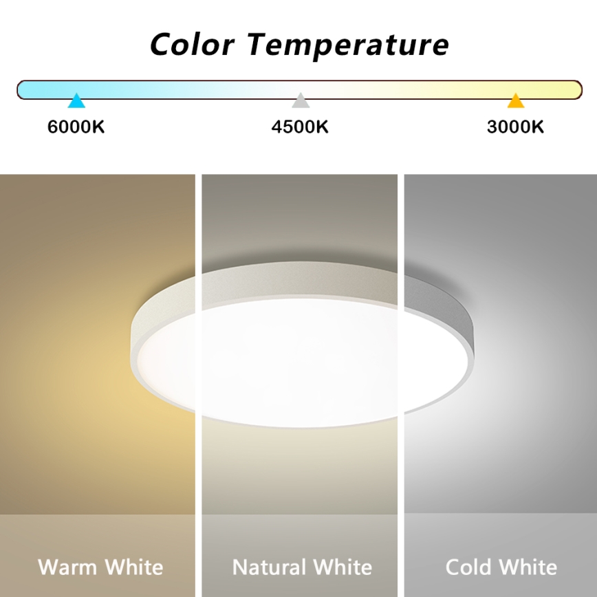 Brilagi - LED Dæmpbart loftlys POOL LED/60W/230V 3000-6000K Ø 60 cm hvid + fjernbetjening