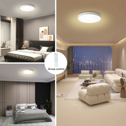 Brilagi - LED Dæmpbart loftlys POOL LED/60W/230V 3000-6000K Ø 60 cm hvid + fjernbetjening