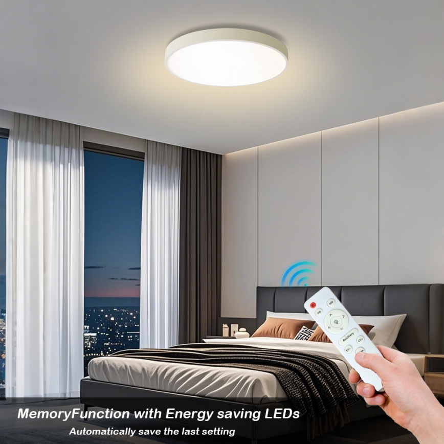 Brilagi - LED Dæmpbart loftlys POOL LED/60W/230V 3000-6000K Ø 60 cm hvid + fjernbetjening