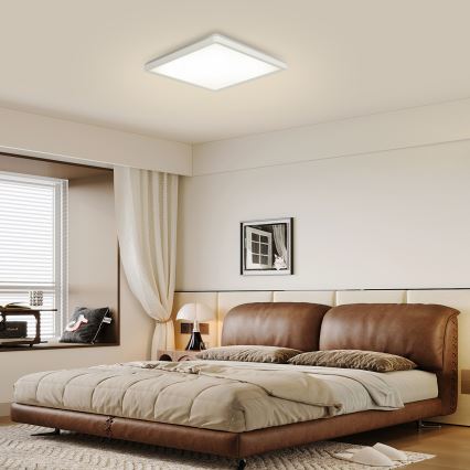 Brilagi - LED dæmpbart lysarmatur med bevægelses- og skumsensor ULTRA SLIM LED/18W/230V 30x30 cm + fjernbetjening