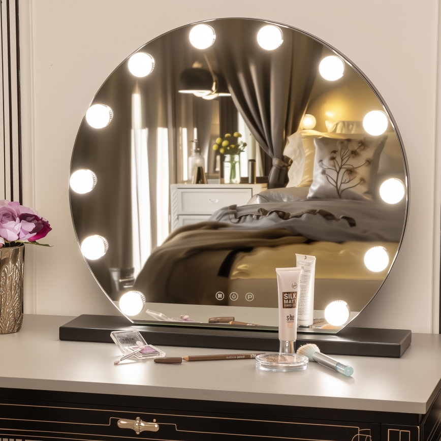 Brilagi - LED Dæmpbart make-up spejl HOLLYWOOD LED/12W/230V 3000/4000/6500K
