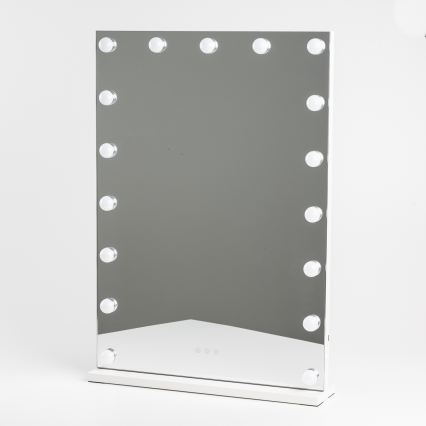 BRILAGI - LED Dæmpbart makeupspejl HOLLYWOOD LED/15W/230V CCT + 2x USB 55x77 cm hvid