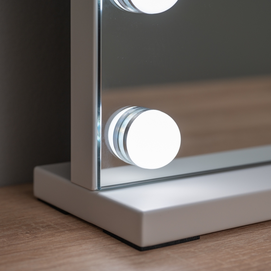 BRILAGI - LED Dæmpbart makeupspejl HOLLYWOOD LED/15W/230V CCT + 2x USB 55x77 cm hvid