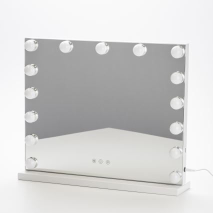 BRILAGI - LED Dæmpbart make-up-spejl HOLLYWOOD LED/15W/230V CCT + USB hvid