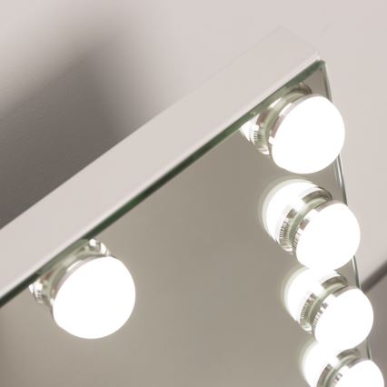 BRILAGI - LED Dæmpbart make-up-spejl HOLLYWOOD LED/15W/230V CCT + USB hvid