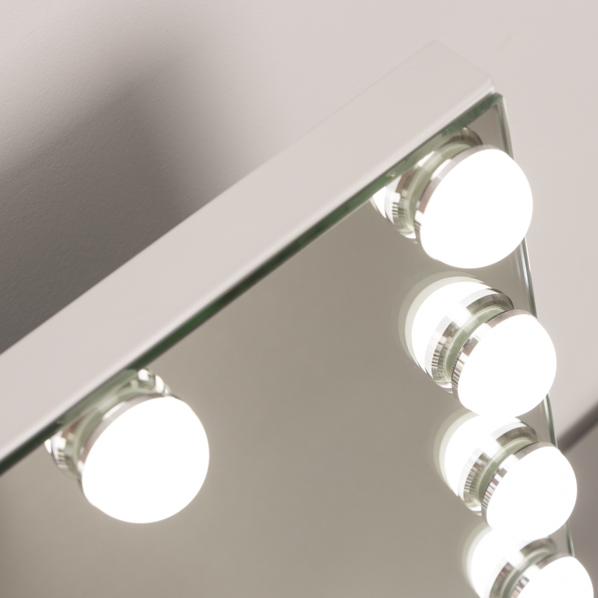 BRILAGI - LED Dæmpbart make-up-spejl HOLLYWOOD LED/15W/230V CCT + USB hvid