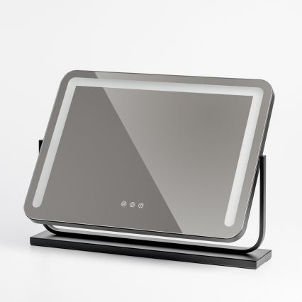BRILAGI - LED-dæmpbart makeup-spejl CALIFORNIA LED/22W/230V 3000/4000/6500K 58x43 cm sort