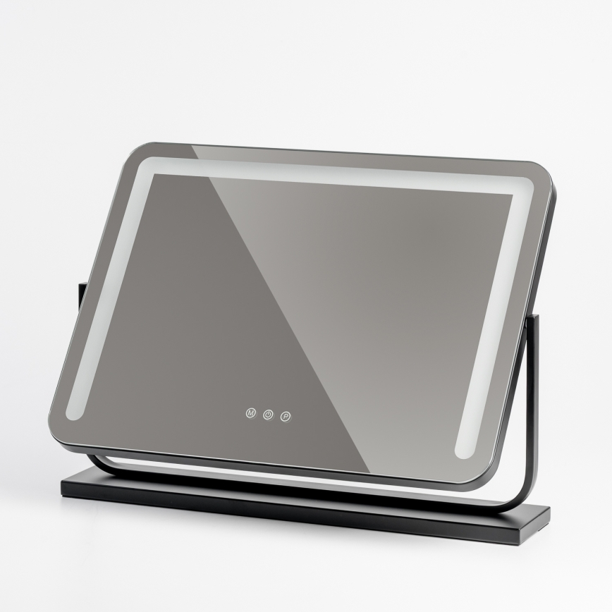 BRILAGI - LED-dæmpbart makeup-spejl CALIFORNIA LED/22W/230V 3000/4000/6500K 58x43 cm sort
