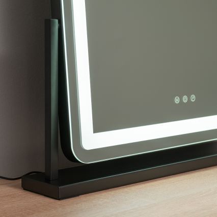 BRILAGI - LED-dæmpbart make-up-spejl CALIFORNIA LED/25W/230V 3000/4000/6500K 55x44 cm sort