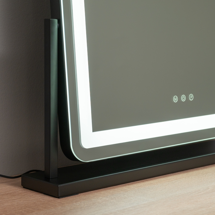 BRILAGI - LED-dæmpbart make-up-spejl CALIFORNIA LED/25W/230V 3000/4000/6500K 55x44 cm sort