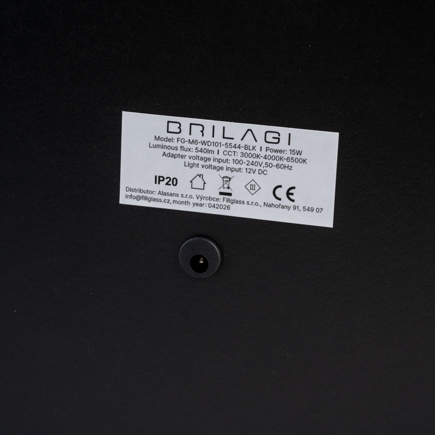 BRILAGI - LED-dæmpbart make-up-spejl CALIFORNIA LED/25W/230V 3000/4000/6500K 55x44 cm sort