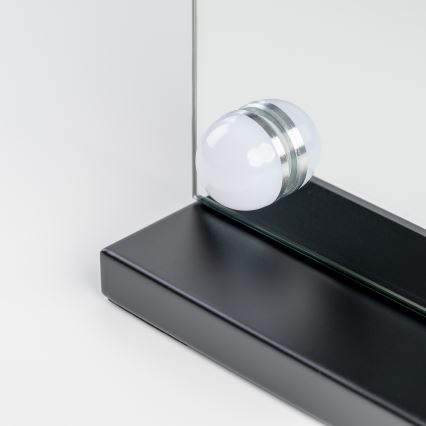 BRILAGI - LED dæmpbart make-up-spejl HOLLYWOOD LED/15W/230V CCT + 2x USB 60x50 cm sort