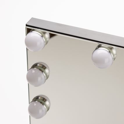 BRILAGI - LED Dæmpbart makeup-spejl HOLLYWOOD LED/15W/230V CCT + USB sort