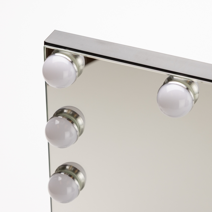 BRILAGI - LED Dæmpbart makeup-spejl HOLLYWOOD LED/15W/230V CCT + USB sort