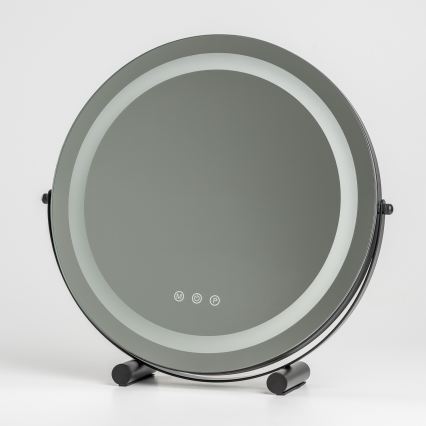 BRILAGI - LED dæmpbar makeup-spejl CALIFORNIA LED/17W/230V 3000/4000/6500K Ø 42 cm sort