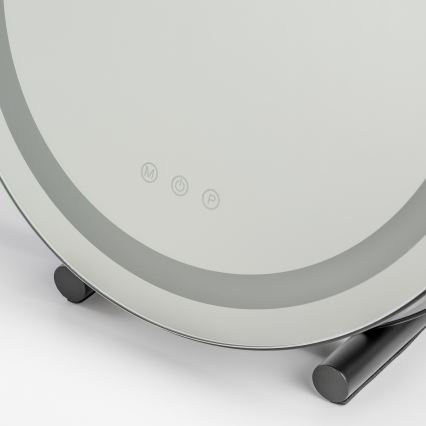 BRILAGI - LED dæmpbar makeup-spejl CALIFORNIA LED/17W/230V 3000/4000/6500K Ø 42 cm sort