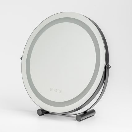 BRILAGI - LED dæmpbar makeup-spejl CALIFORNIA LED/17W/230V 3000/4000/6500K Ø 42 cm sort