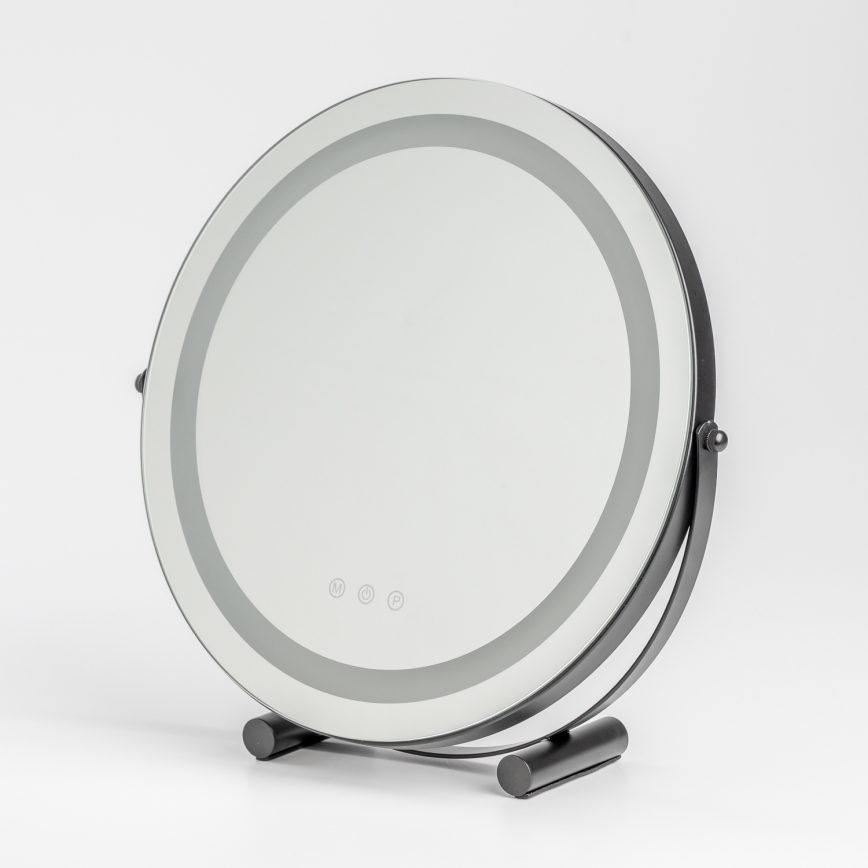 BRILAGI - LED dæmpbar makeup-spejl CALIFORNIA LED/17W/230V 3000/4000/6500K Ø 42 cm sort