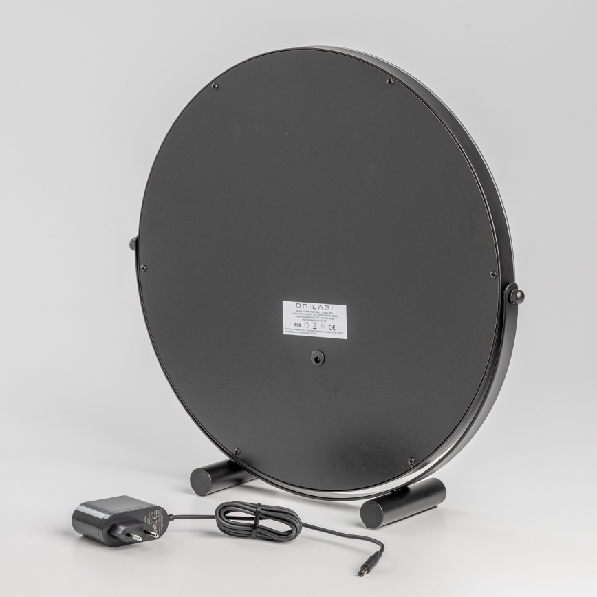 BRILAGI - LED dæmpbar makeup-spejl CALIFORNIA LED/17W/230V 3000/4000/6500K Ø 42 cm sort